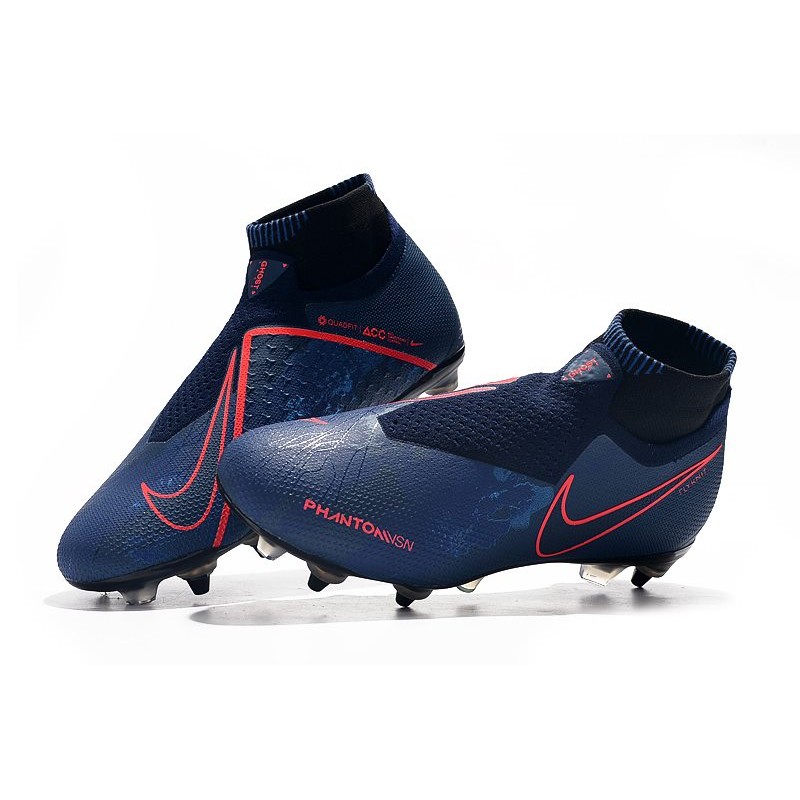 Nike Phantom Vision Elite DF SG PRO Anti Clog Modrý Červené